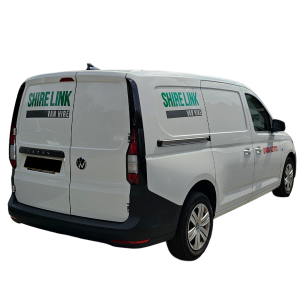 Shire Link Van Hire Small Van 2026 cut out rear off side three quarter